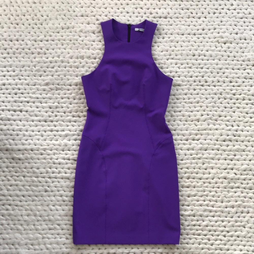 Alexander Wang Purple Sheath Halter Dress